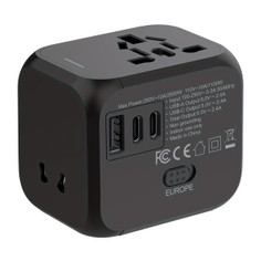 Universal Power Travel Plug Adapter - Foldable (1 or 2-Pack) product